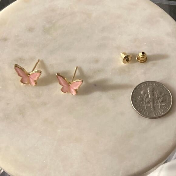 Stud Earrings butterfly - Picture 2 of 2